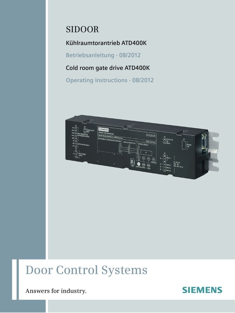 Siemens SIDOOR ATD400K User manual