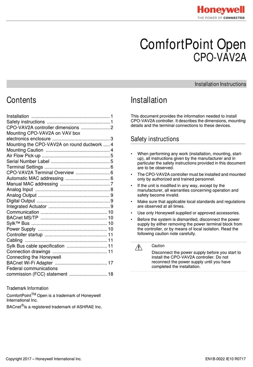 Honeywell ComfortPoint Open CPO-VAV2A User manual