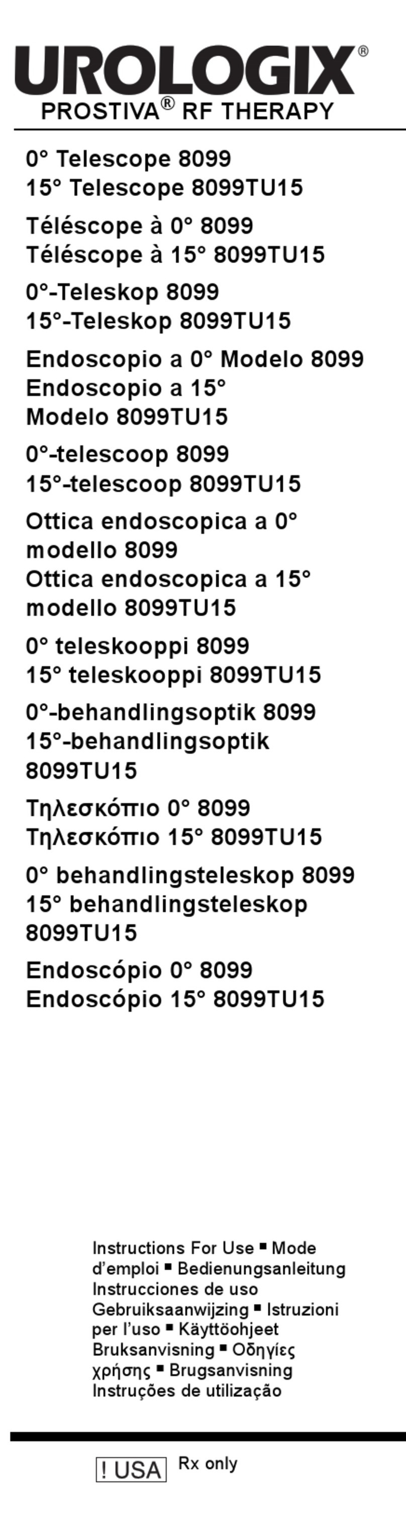 Urologix Prostiva 8099 Instructions for use