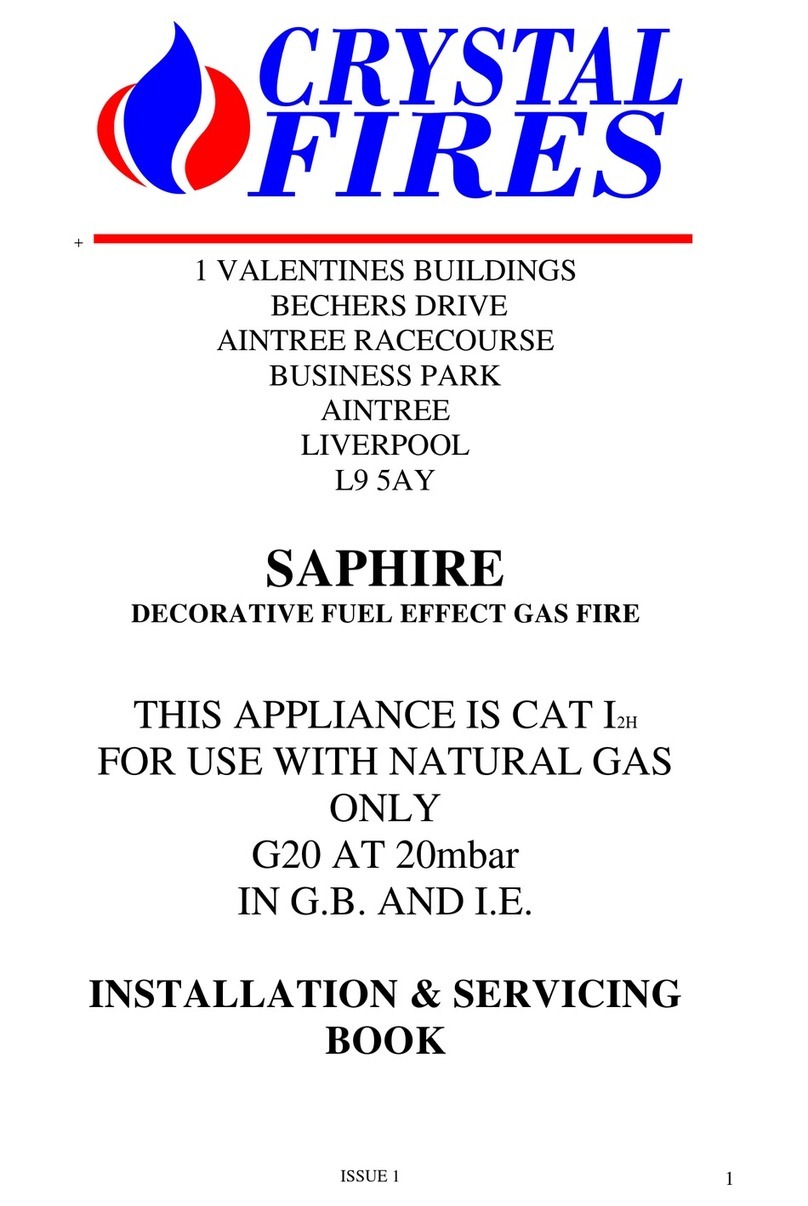 crystal fires SAPHIRE Installation & servicing book crystal fires SAPHIRE Installation & servicing book