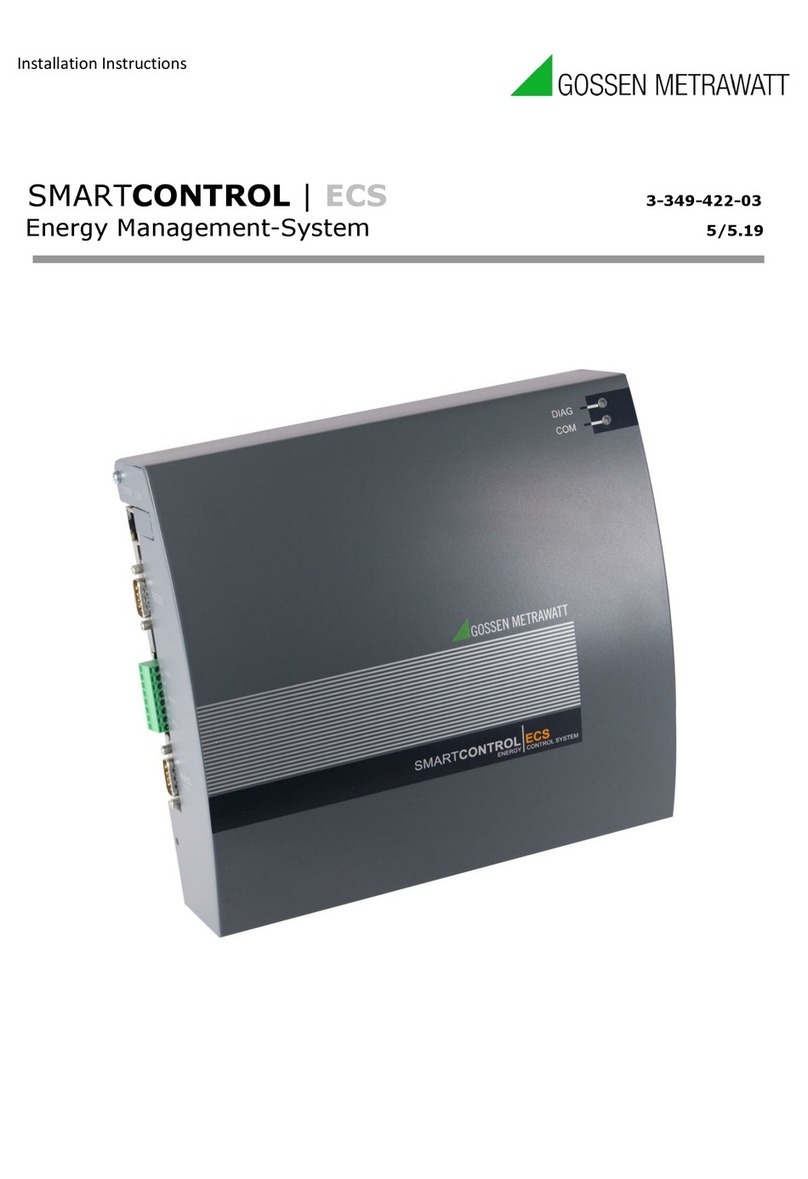 Gossen MetraWatt SMARTCONTROL ECS installation instructions