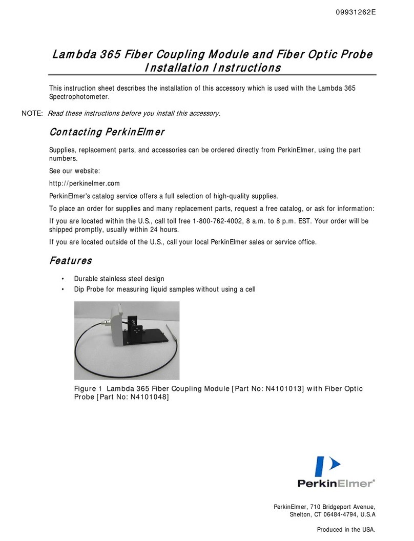 PerkinElmer Lambda 365 Fiber Coupling Module User manual