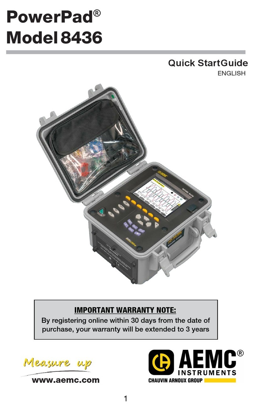 Chauvin Arnoux AEMC PowerPad 8436 User manual