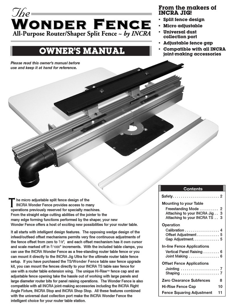 Incra Wonder Fence User manual