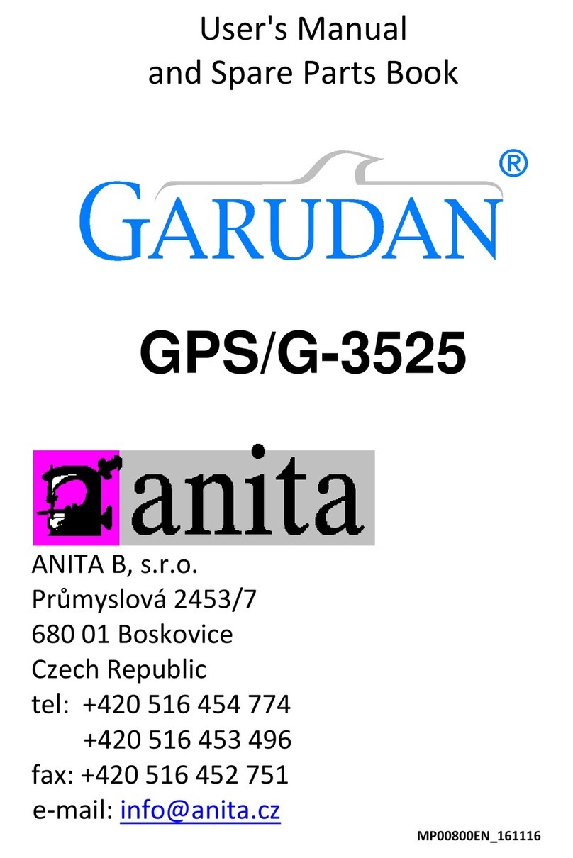 Anita Garudan GPS/G-3525 Series User's Manual and Spare Parts Book