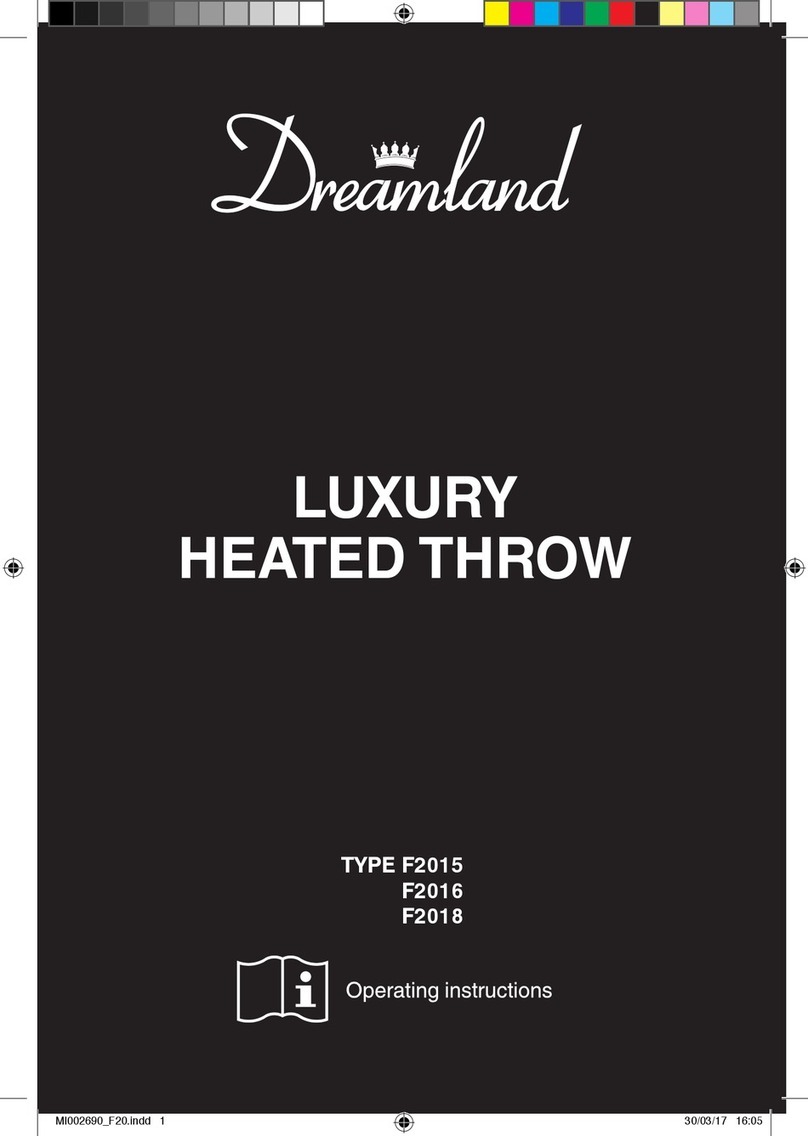 Dreamland LUXURY HEATED THROW operating instructions