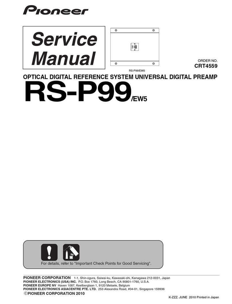 Pioneer RS-P99/EW5 User manual