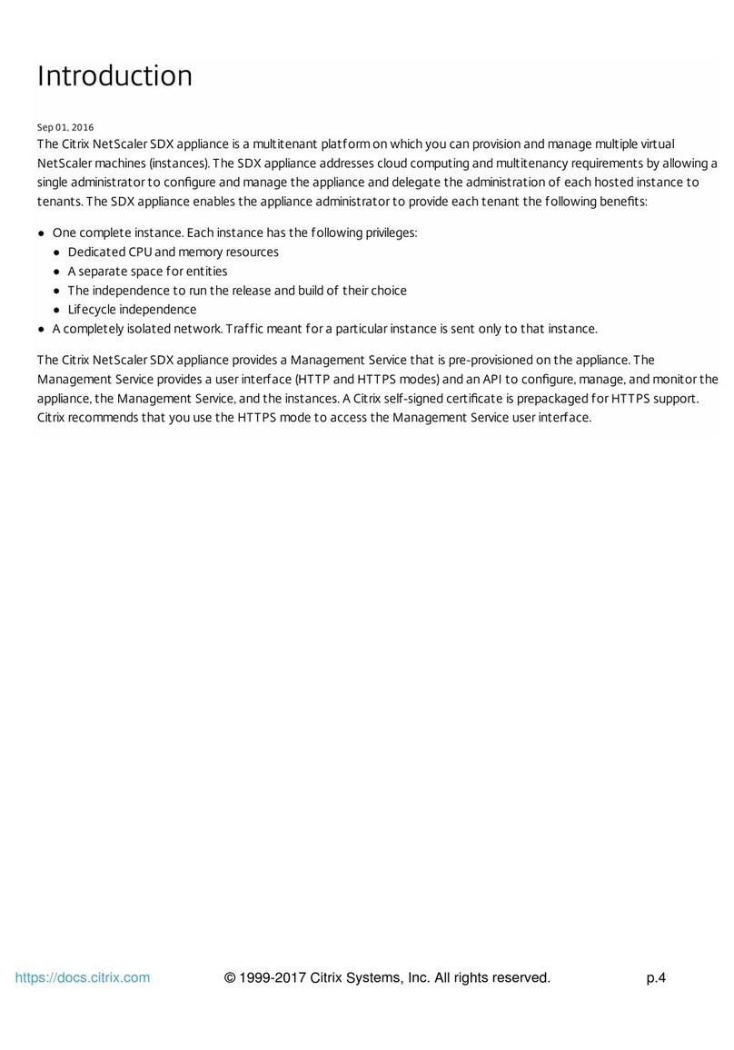 Citrix NetScaler SDX 8015 manual