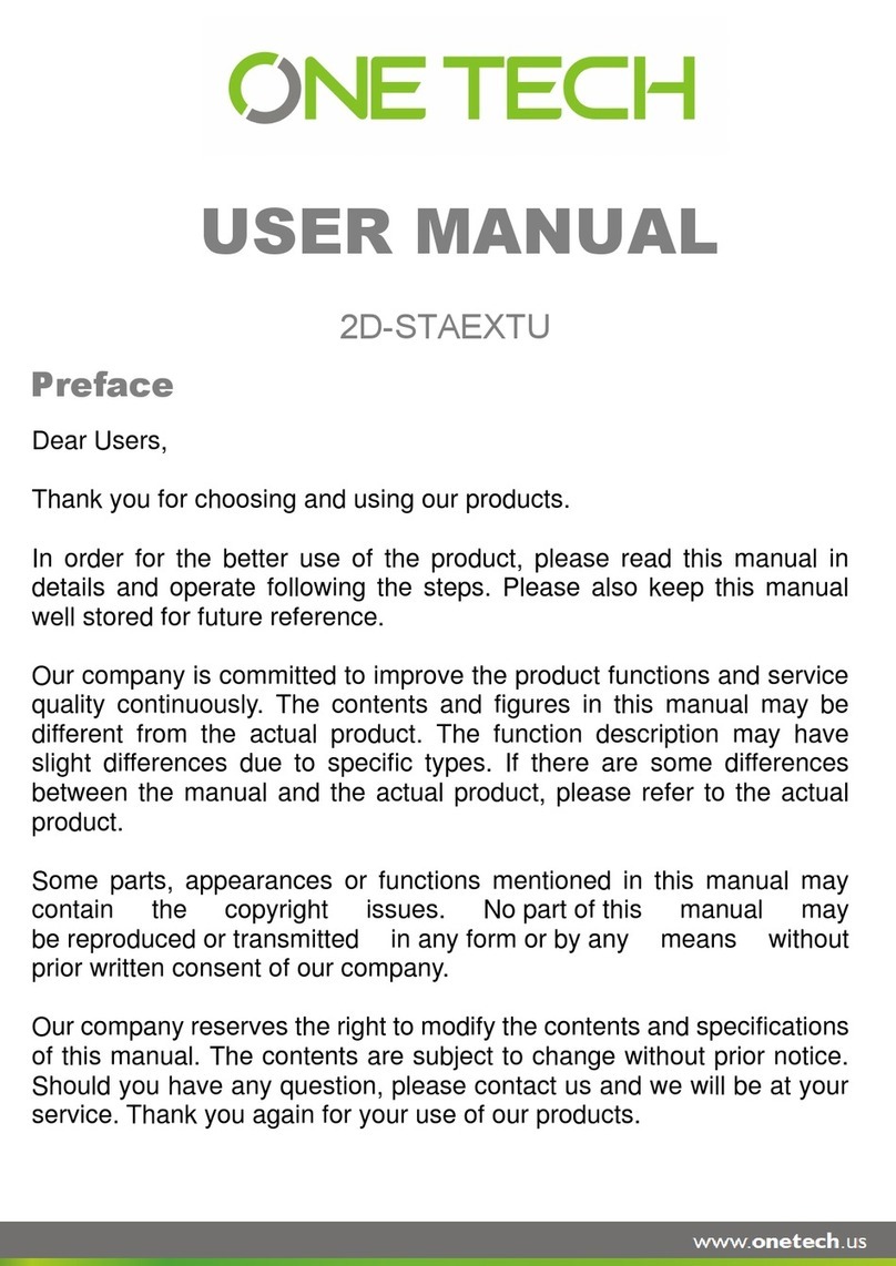 OneTech 2D-STAEXTU user manual