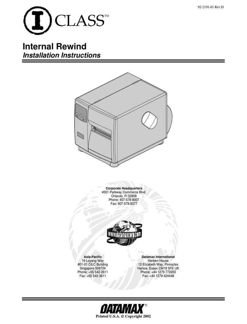 Datamax I-class series installation instructions