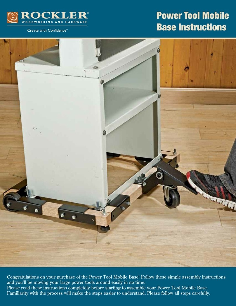 Rockler Power Tool Mobile Base User manual