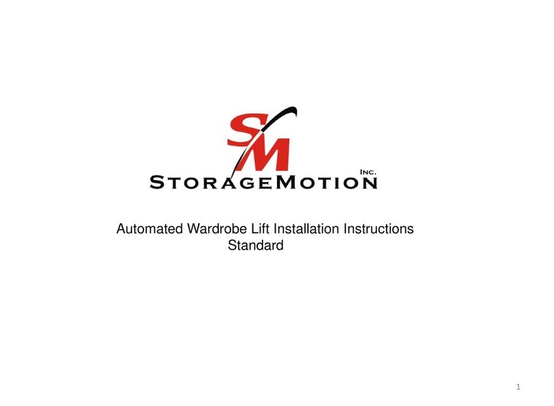 Storage Motion Automated WardrobeLift Standart installation instructions Storage Motion Automated WardrobeLift Standart installation instructions