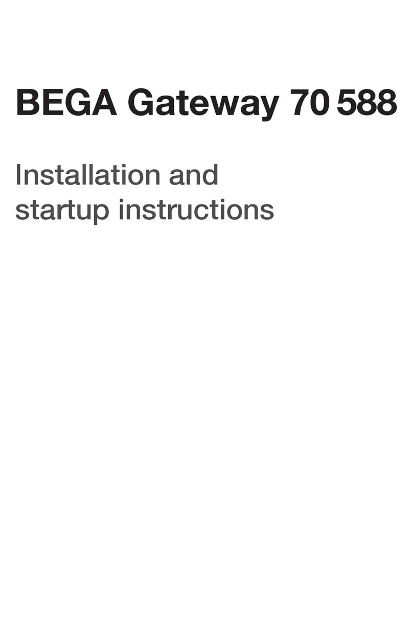 BEGA Gateway 70 588 Installation and start-up instructions