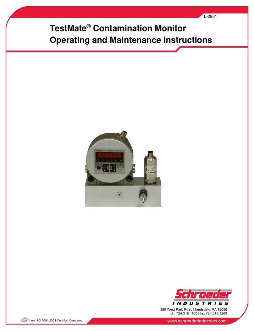 Schroeder Industries TestMate Series Operating and maintenance instructions Schroeder Industries TestMate Series Operating and maintenance instructions