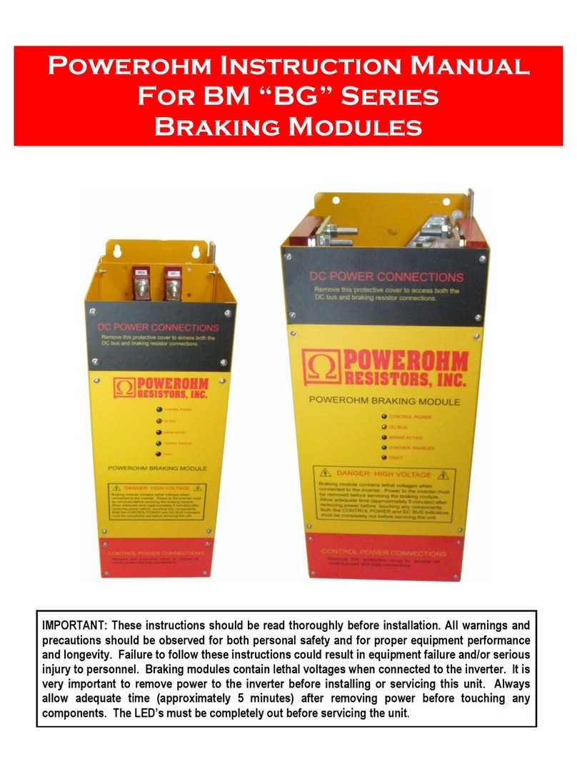 Powerohm Resistors BM Series instruction manual Powerohm Resistors BM Series instruction manual