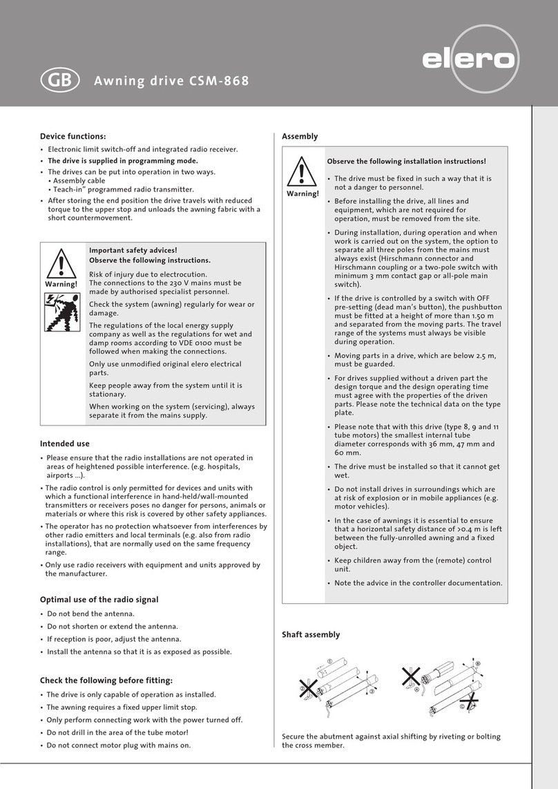 elero CSM-868 manual