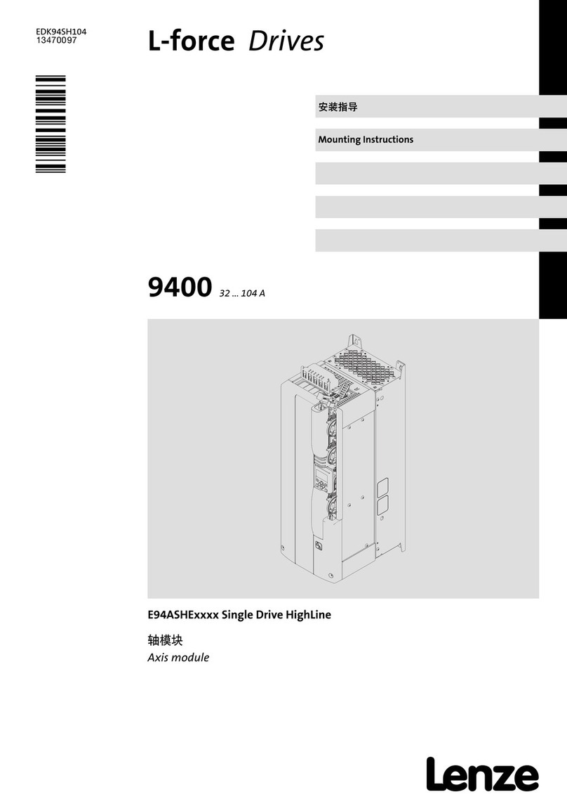 Lenze L-force Drives E94ASHE Series Mounting instructions