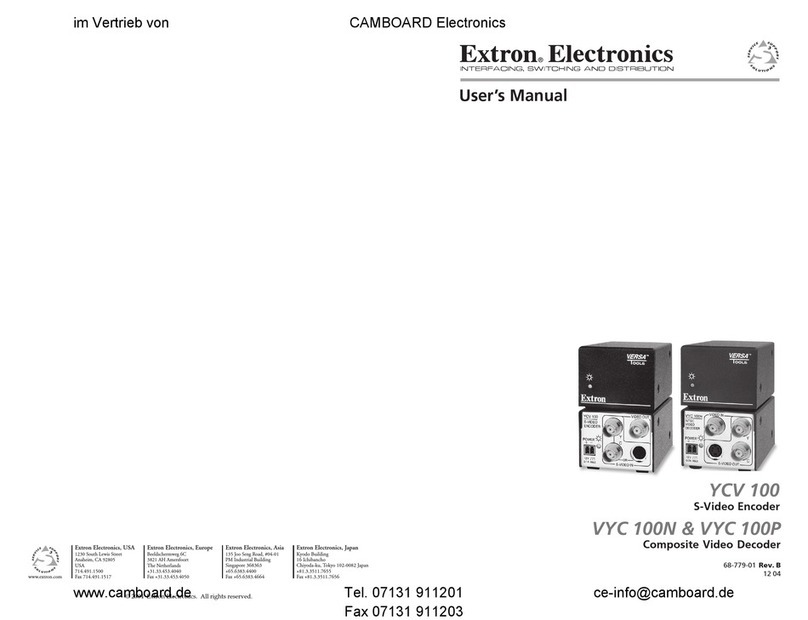 CAMBOARD Extron Electonics YCV 100 user manual