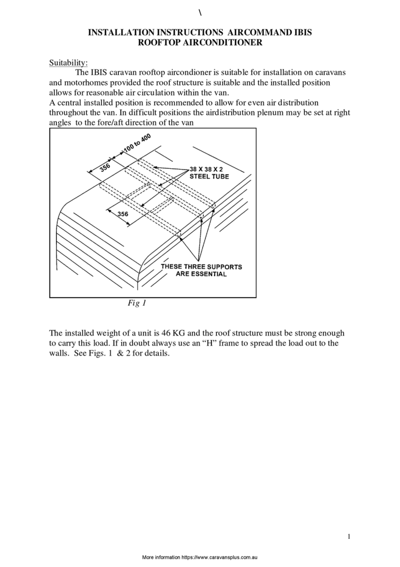 Dometic AIRCOMMAND IBIS installation instructions Dometic AIRCOMMAND IBIS installation instructions