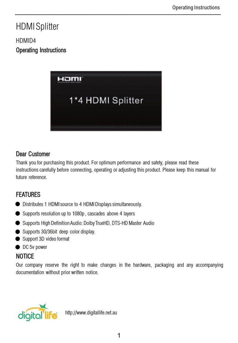 Digital Life HDMID4 operating instructions