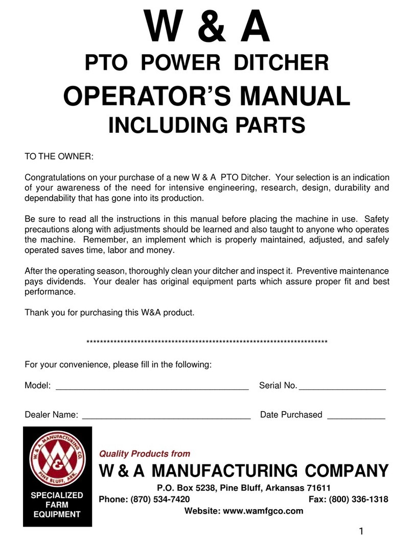 W & A PTO 360 Operator's manual