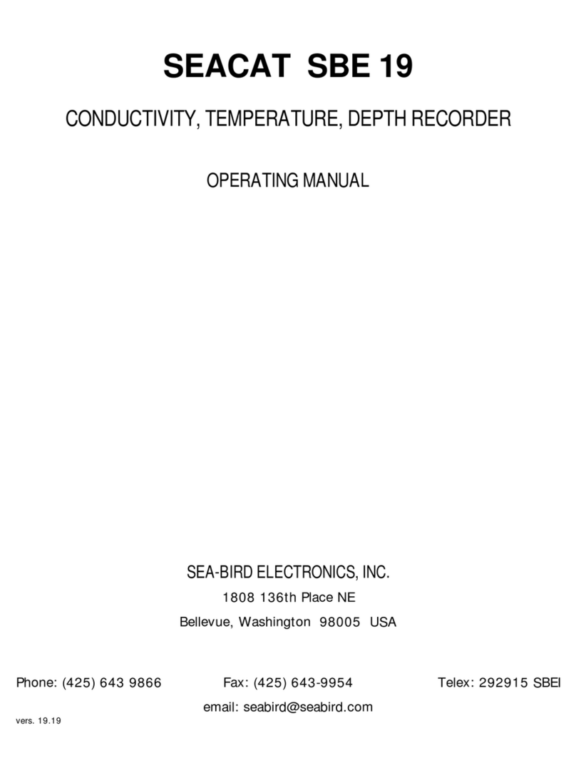 Sea-Bird Electronics SEACAT SBE 19 operating manual