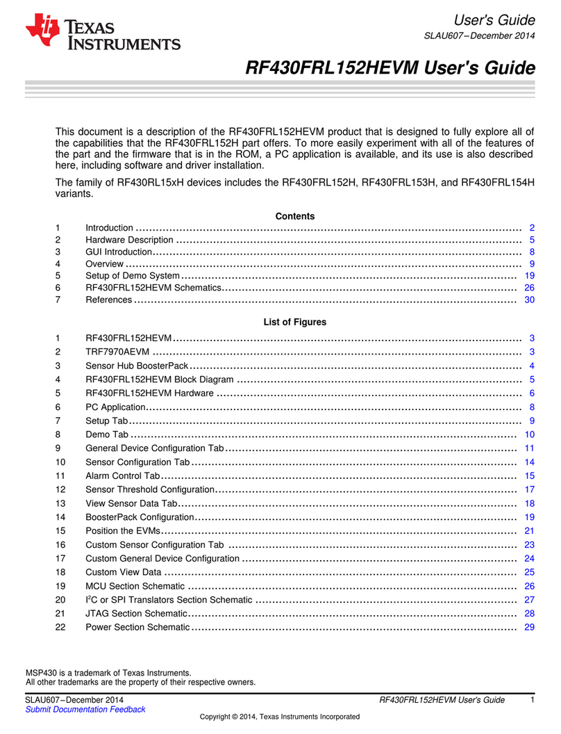 Texas Instruments RF430FRL152HEVM User manual