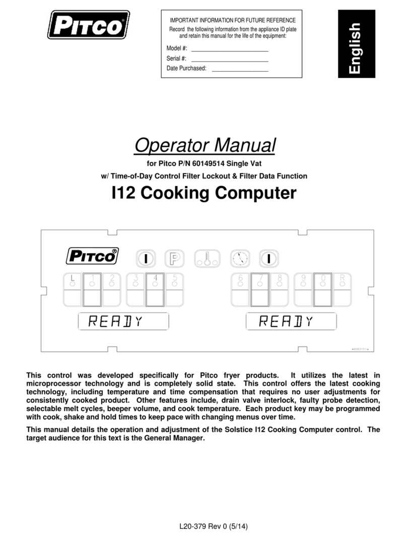 Pitco Solstice I12 User manual