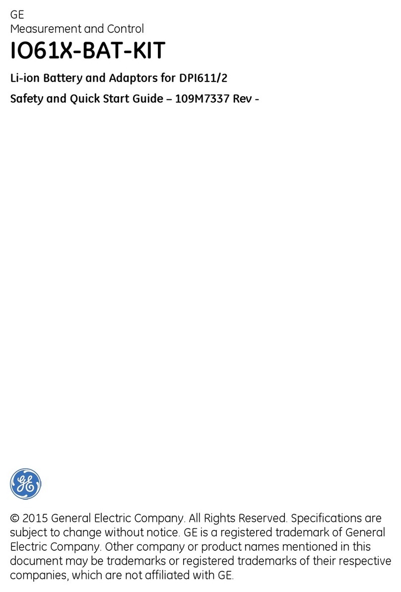 GE IO61X-BAT-KIT Safety and Quick Start guide