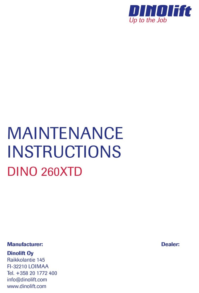 Dino lift DINO 260XTD Maintenance instructions