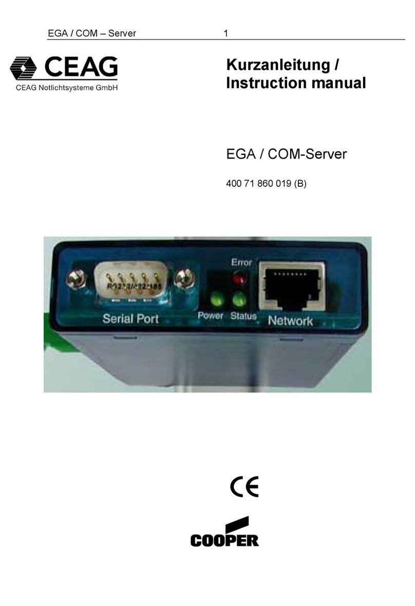 Cooper CEAG EGA / COM-Server instruction manual