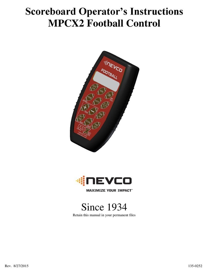 Nevco MPCX2 Football Operator instructions