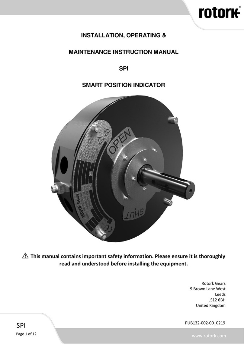 rotork SPI Series Installation, Operating & Maintenance Instruction Manual