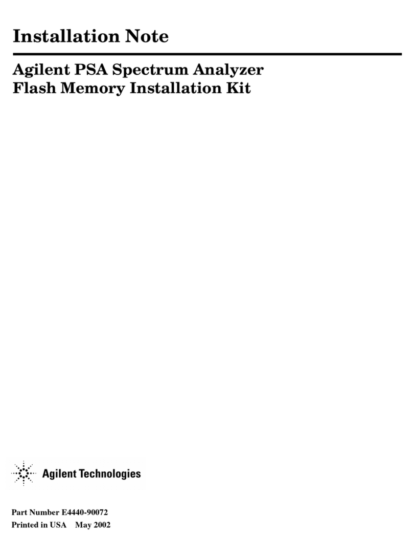 Agilent Technologies PSA Series Installation and operation manual