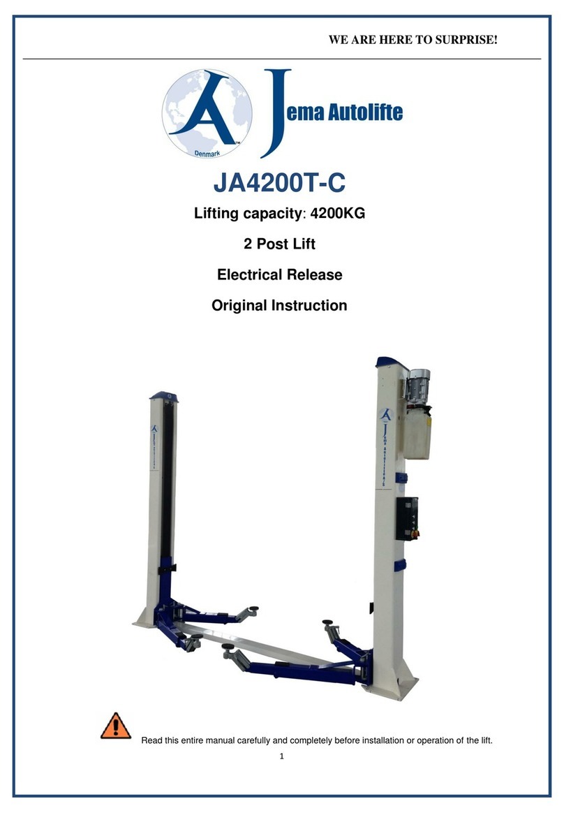 Jema Autolifte JA4200T-C Operation instructions Jema Autolifte JA4200T-C Operation instructions