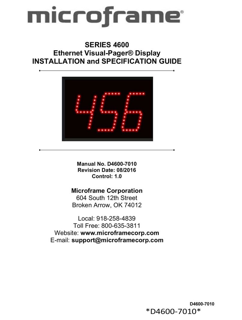 Microframe Corporation Visual-Pager 4600 Series User manual Microframe Corporation Visual-Pager 4600 Series User manual