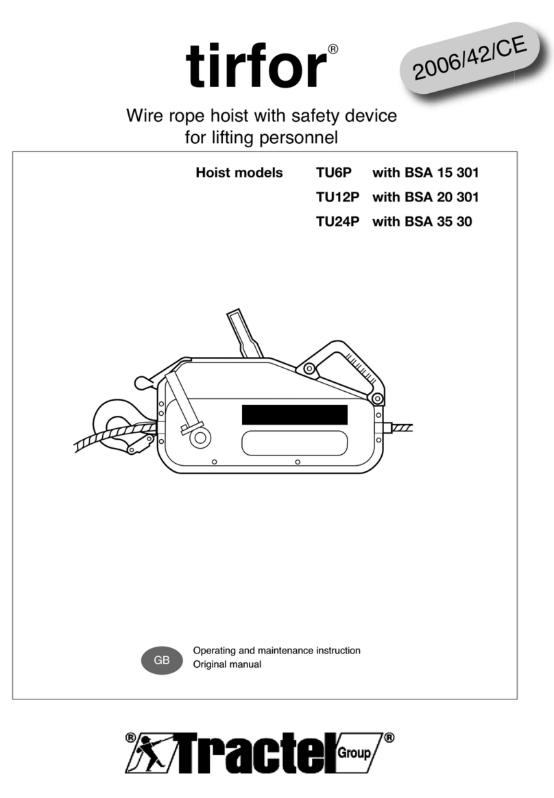 Tractel tirfor TU6P Operating and maintenance instruction