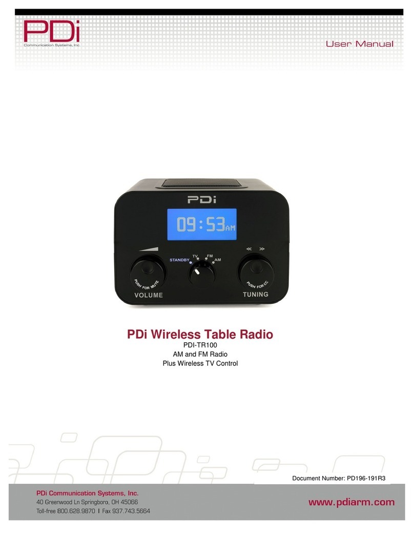 PDi PDI-TR100 user manual