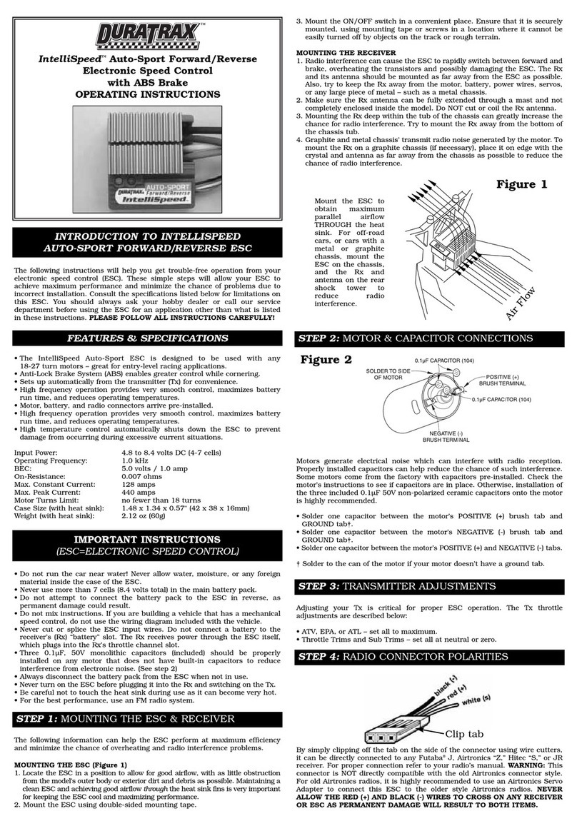 Duratrax IntelliSpeed Auto-Sport operating instructions