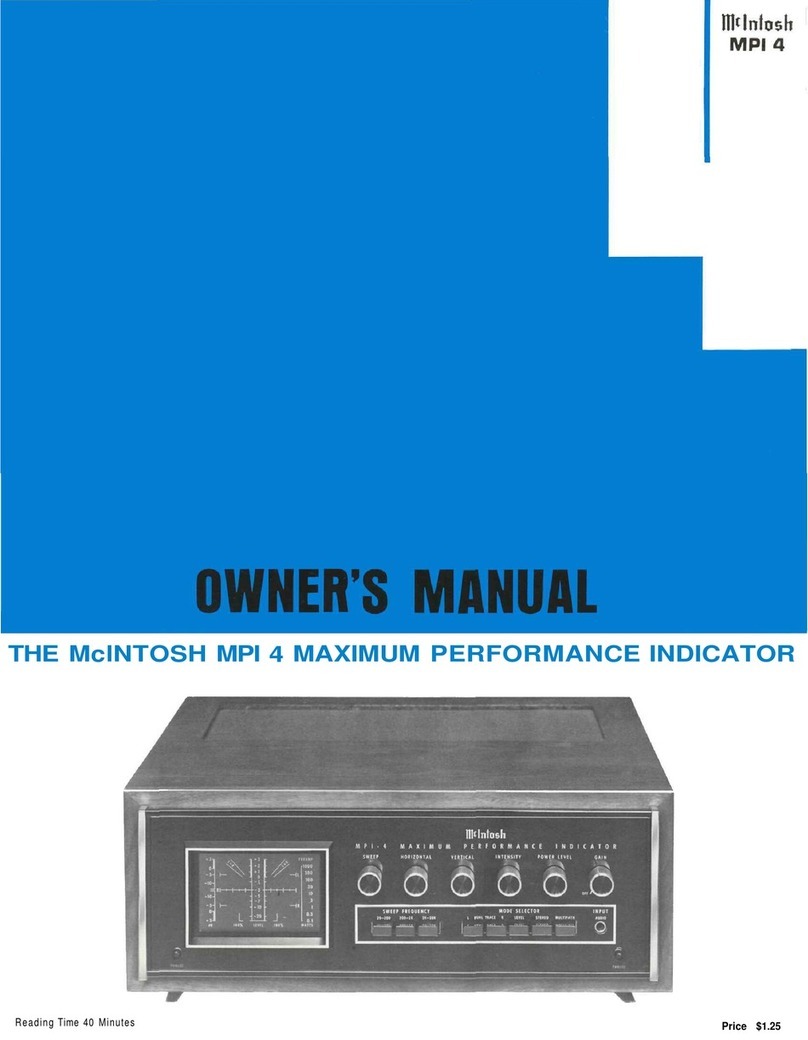 McIntosh MPI 4 User manual