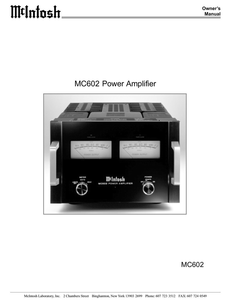 McIntosh MC602 owner's manual