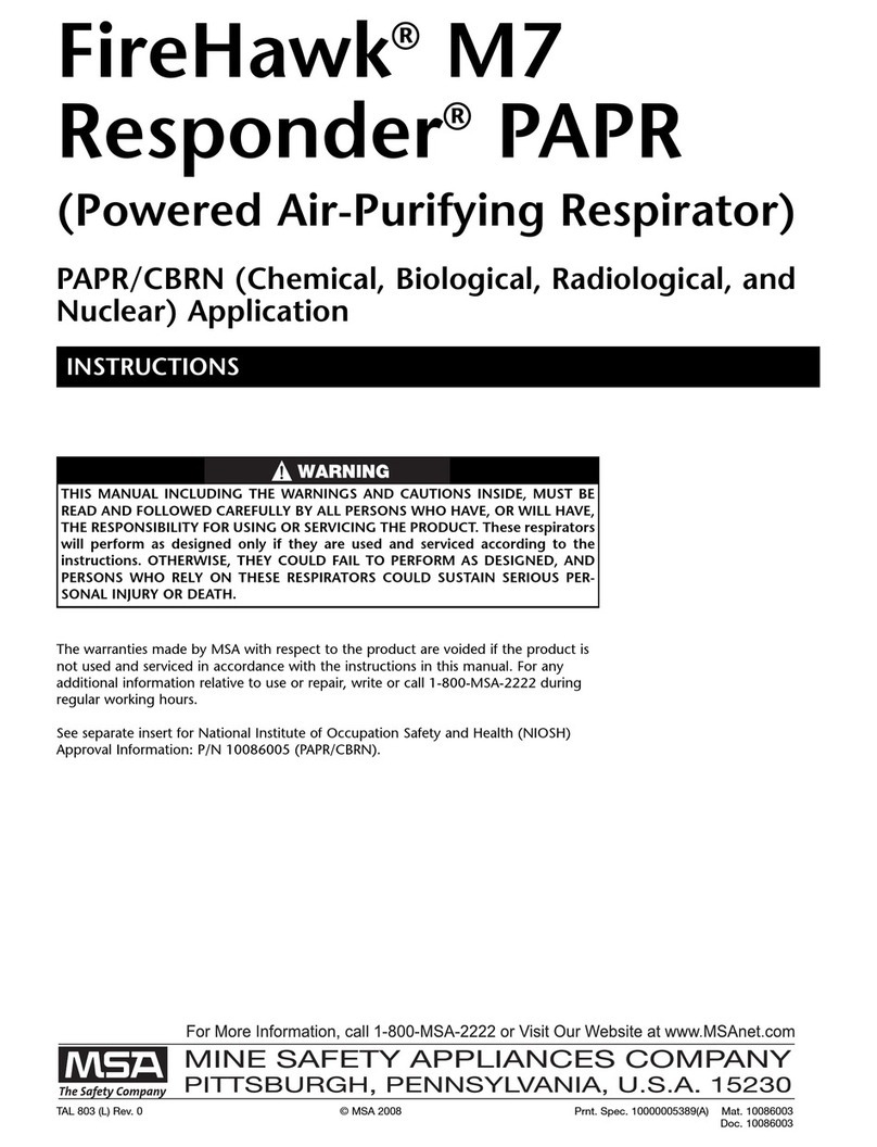 MSA FireHawk M7 Responder PAPR User manual