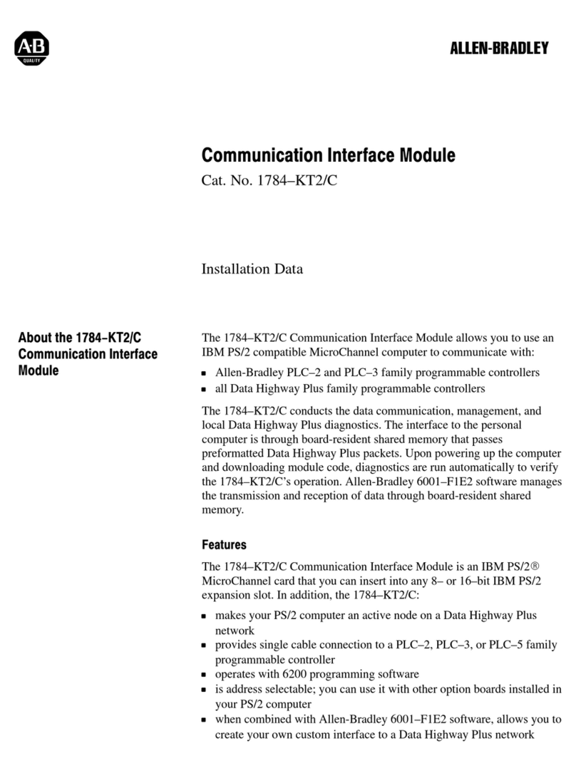Allen-Bradley 1784-KT2/C Installation and user guide