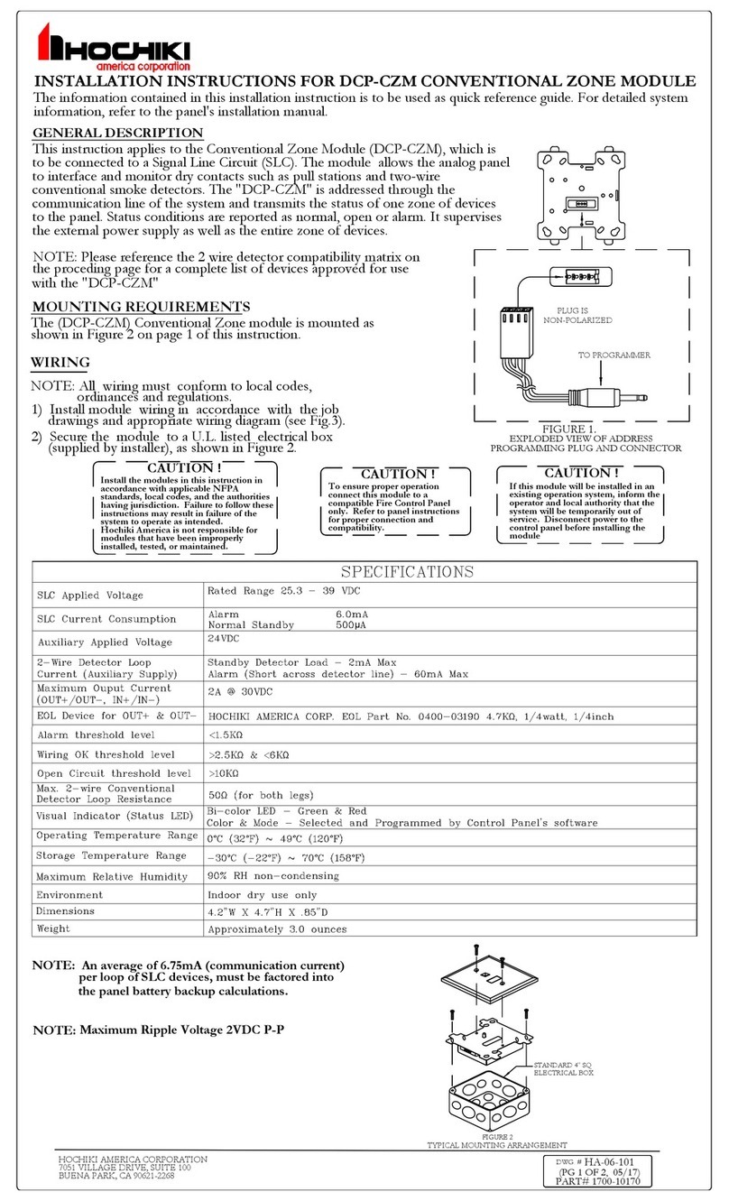 Hochiki DCP-CZM installation instructions