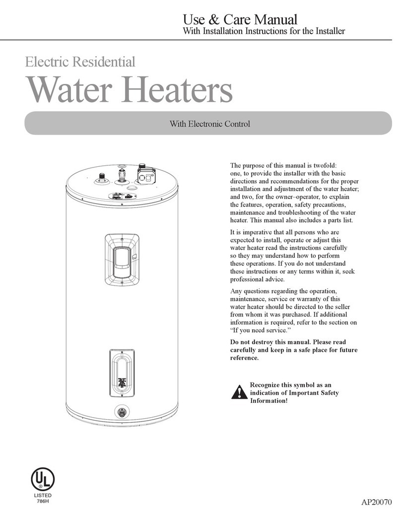 Rheem Gladiator Use & care manual