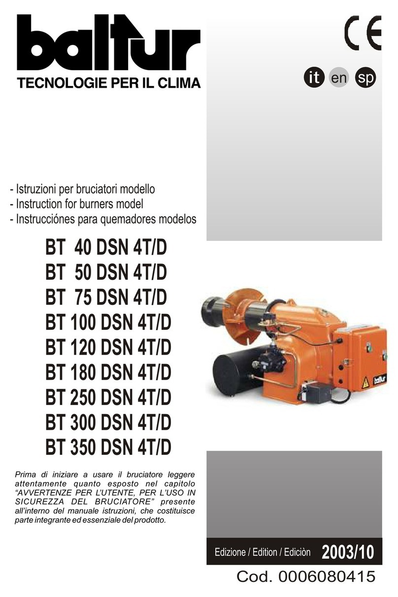 baltur BT 75 DSN-4T User manual