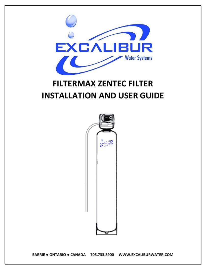 Excalibur Water Systems FILTERMAX ZENTEC Installation and user guide