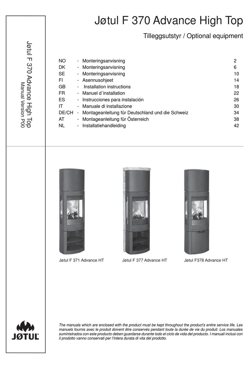 Jøtul F 370 Series installation instructions