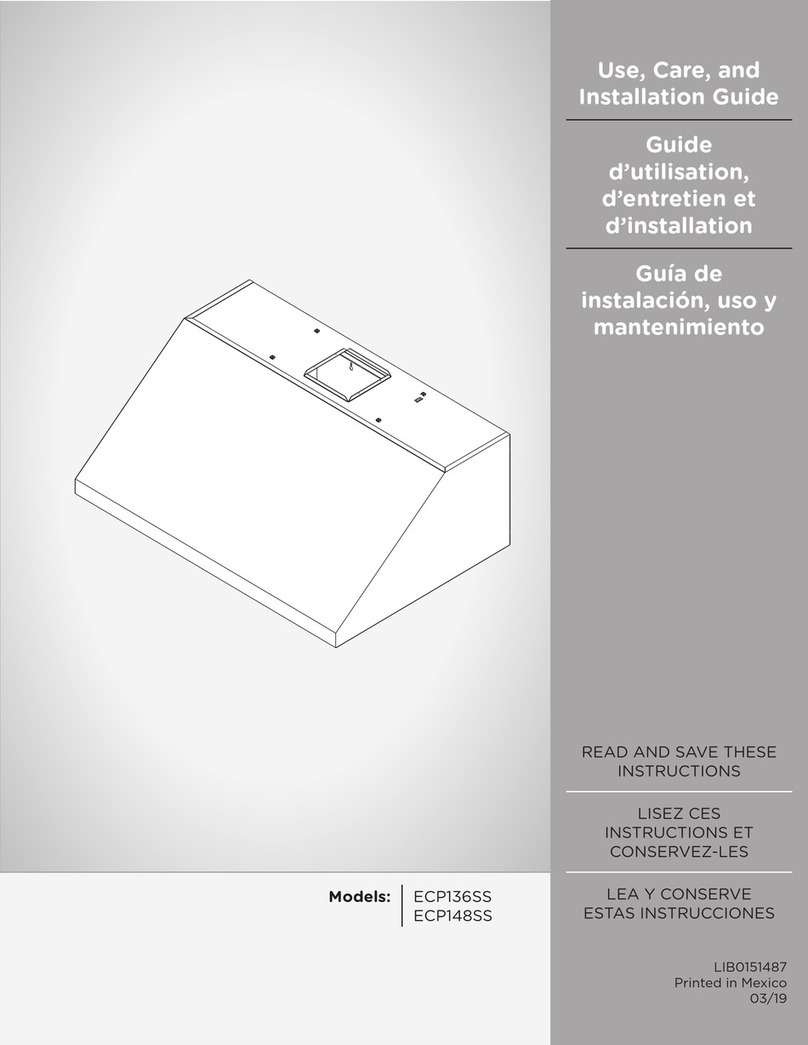 ELICA ECP136SS Installation guide