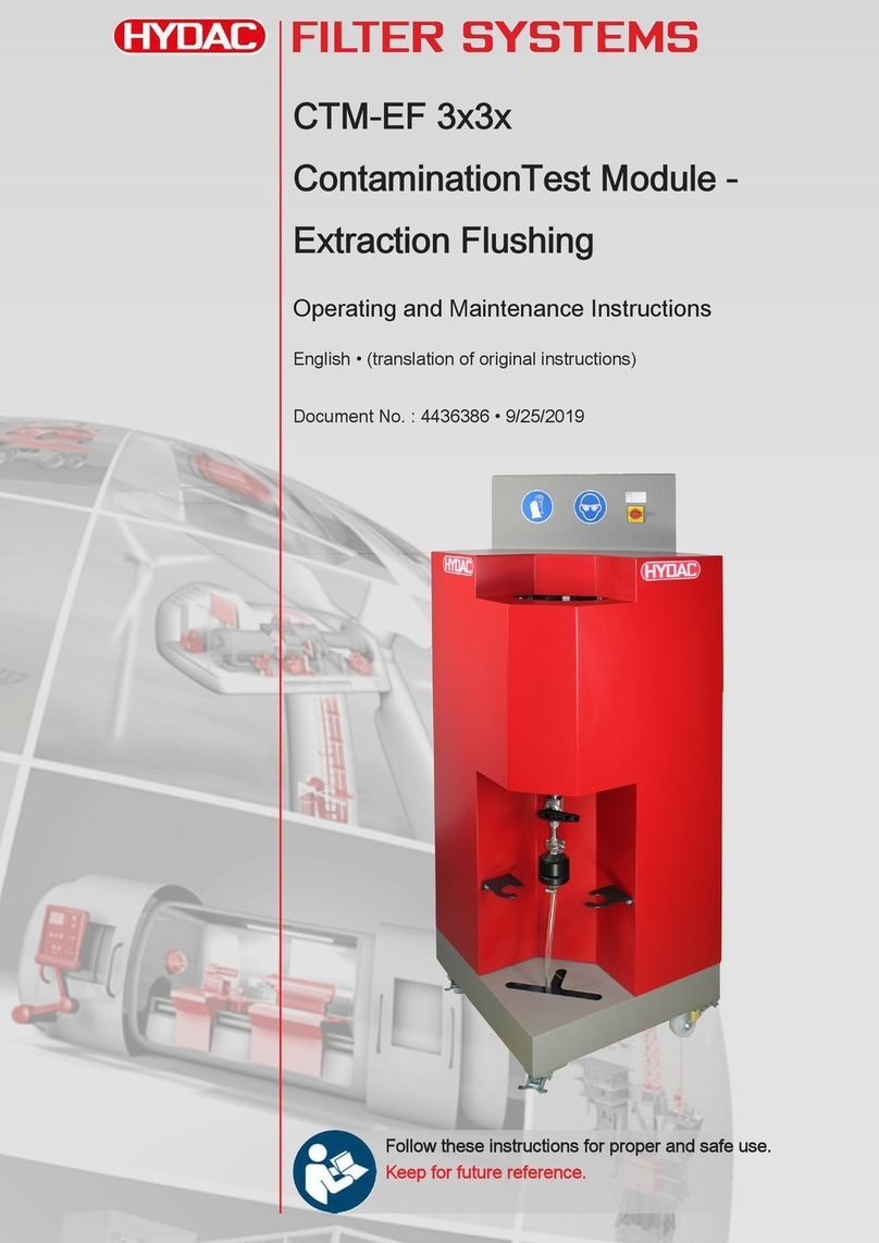 HYDAC FILTER SYSTEMS CTM-EF 3 3 Series Operating and maintenance instructions
